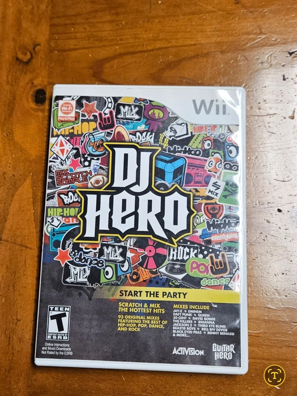 Black DJ Hero / Rhythm Game Turntable Controller With DJ Her Wii Game